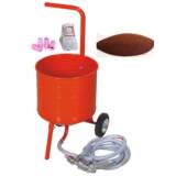 Sableuse Aérogommeuse mobile sur Roulettes 31,50L 50lb 23kg + Sac 20kg d'Abrasif Garnet 80A+ Mesh